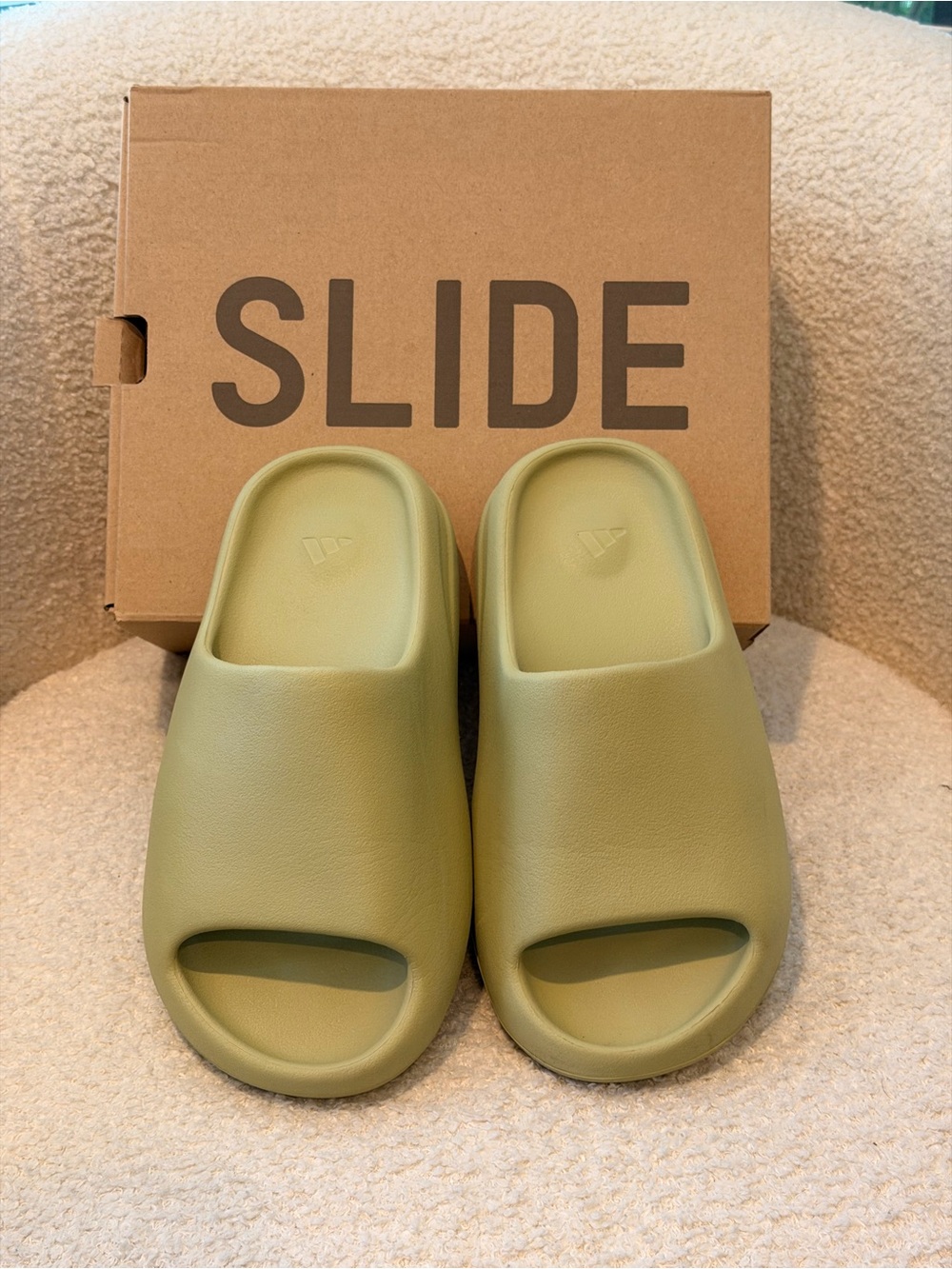 Yeezy Slide Sandals in Sage Green